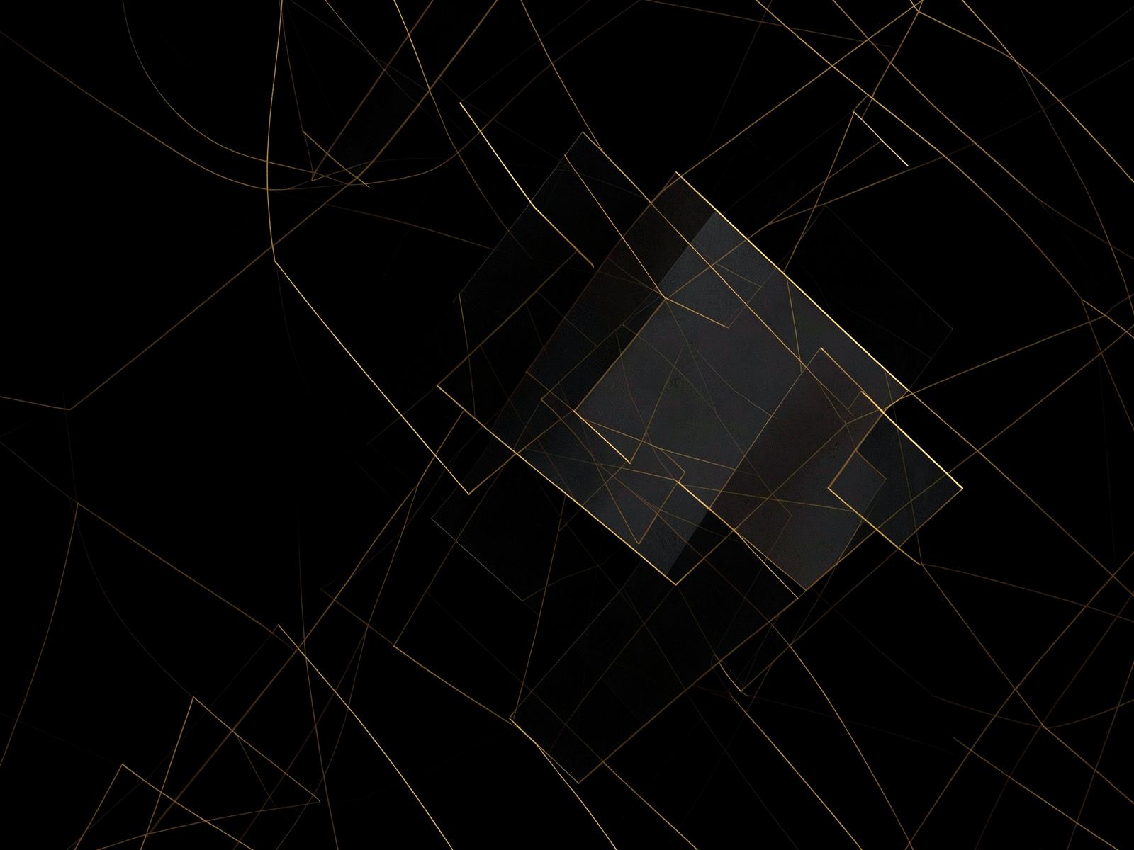 Abstract gold and obsidian artwork representing StudioTechX software architecture